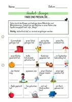 Vorschau - Arbeitsblätter - Herbst- Bingo - Seite 1