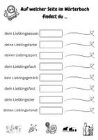 Vorschau - Arbeitsblätter - Wörterbuch - Steckbrief - Deckblatt
