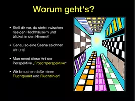 Vorschau - Stundenentwürfe - Kunstprojekt: PDF-Anleitung - Hochhäuser in Froschperspektive (Bunt-/Filzstiftzeichnung) - Seite 2