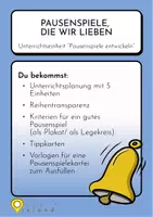 Vorschau - Unterrichtsreihen - Pausenspiele entwickeln - Unterrichtsreihe - Deckblatt