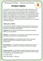 Vista previa - Manualidades / Dibujos para colorear - Antiguo Egipto - Marionetas de Dedo - Personas del Pasado - página 1