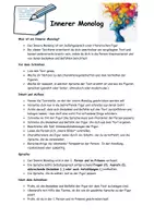 Vorschau - Arbeitsblätter - Innerer Monolog - Checkliste - Deckblatt