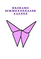 Vorschau - Mal- und Bastelvorlagen - Anleitung zum Origami Schmetterling falten - Deckblatt