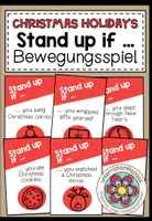 Vorschau - Spiele - Christmas Holidays (Weihnachtsferien) - Stand up if ... (Steh auf, wenn ...) Bewegungsspiel - Deckblatt
