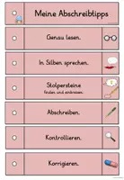 Vorschau - Mal- und Bastelvorlagen - Bastelvorlage: Abschreibtipps-Fächer - Seite 1