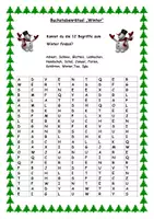 Vorschau - Spiele - Buchstabenrätsel Winter - Deckblatt