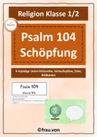 Vorschau - Stundenentwürfe - Psalm 104 Unterrichtsreihe Klasse 1/2 - Deckblatt
