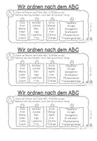 Vorschau - Arbeitsblätter - Ordnen nach dem ABC (Alphabet) - Seite 2
