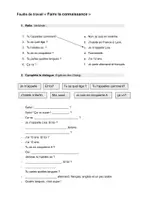 Vorschau - Arbeitsblätter - Französisch Materialpaket: Faire la connaissance" - Deckblatt