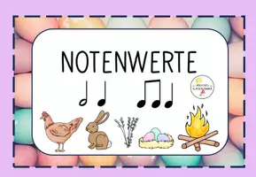 Vorschau - Bildkarten - Notenwerte Einführung Ostern GS 1 + 2 - Seite 1