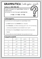 Vorschau - Arbeitsblätter - Verbi regolari - Merkblatt und Übungen - Deckblatt