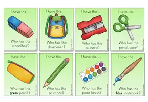 Vorschau - Spiele - Lesespiel "I have ... Who has ...?" - At school - Seite 2
