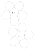 Vorschau - Mal- und Bastelvorlagen - Buchstabenblüten (L S F N) basteln - Seite 1