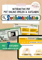 Vorschau - Unterrichtsreihen - Suchmaschine | Internetrecherche | interaktive PDF (23 Seiten) mit 7 Aufgaben & Games - Deckblatt