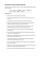Vorschau - Arbeitsblätter - Komma zwischen Haupt- und Nebensatz - Deckblatt