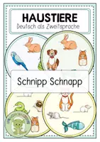 Vorschau - Spiele - HAUSTIERE Schnipp Schnapp / Finde den Zwilling - Deckblatt