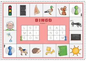 Vorschau - Spiele - Bingo Brettspiele: Anlaute lesen (Deutsch 1. Klasse) - Seite 1