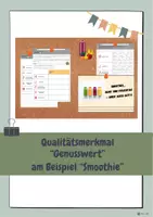 Vorschau - Arbeitsblätter - Qualitätsmerkmal Genusswert am Beispiel Smoothie - Deckblatt