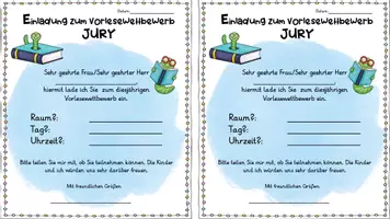 Vorschau - Anderer Materialtyp - Einladungen Vorlesewettbewerb - Seite 2