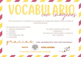 Vista previa - Refuerzo / NEE / Materiales de apoyo - VOCABULARIO BÁSICO PARA INFANTIL - página 2