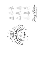 Vorschau - Mal- und Bastelvorlagen - Handlettering Vorlagen für Weihnachtskarten - Deckblatt