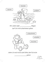 Vorschau - Arbeitsblätter - Baderegel-Malheft - mit Lückentext - Seite 2