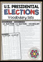 Vorschau - Arbeitsblätter - U.S. PRESIDENTIAL ELECTIONS - Vocabulary Lists - Deckblatt