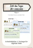 Vorschau - Arbeitsblätter - Materialpaket Zahl des Tages - ZR20, ZR100, ZR1000, ZR1.000.000 - Seite 1