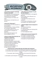 Vorschau - Arbeitsblätter - Digitale Welt - Wie funktioniert ein Computer? - Seite 1