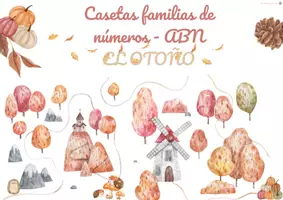 Vista previa - Tarjetas / Manipulativos - OTOÑO - ABN: Familia de números. - página 1