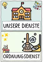 Vorschau - Poster - Klassendienste für deinen Klassenraum! - wachsendes Materialpaket - Seite 1
