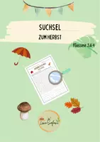 Vorschau - Arbeitsblätter - Herbstliches Suchsel - Deckblatt