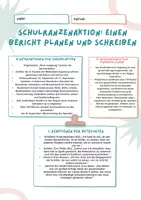Vorschau - Arbeitsblätter - Bericht schreiben (differenziert) 8 Klasse + Schreibplan - Deckblatt