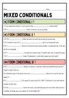 Vorschau - Arbeitsblätter - Mixed Conditionals / Conditional Clauses Sekundarstufe I / 1 - Seite 1