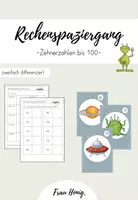 Vorschau - Arbeitsblätter - Rechenspaziergang Zehnerzahlen bis 100 - Deckblatt