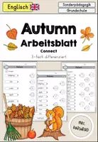 Vorschau - Arbeitsblätter - Autumn Fall Herbst Arbeitsblatt Wortschatz differenziert - Englisch - Deckblatt