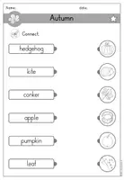 Vorschau - Arbeitsblätter - Autumn Fall Herbst Arbeitsblatt Wortschatz differenziert - Englisch - Seite 2