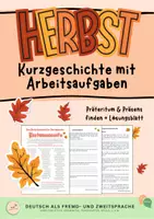 Vorschau - Stationenlernen - Herbst: Kurzgeschichte zum Thema Nachhaltigkeit - Deckblatt