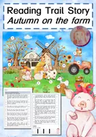 Vorschau - Arbeitsblätter - Lesespurgeschichte Herbst Bauernhof Englisch - Deckblatt