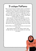 anteprima - Esercizi - Il ciclope Polifemo lettura e comprensione - Pagina 1