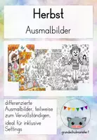 Vorschau - Mal- und Bastelvorlagen - Ausmalbilder Herbst - Deckblatt