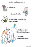 Vorschau - Unterrichtsreihen - Kunst Herbst Mobile Basteln, Bastelvorlage Regenschirm, Fensterbilder - Seite 1