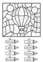 Vorschau - Arbeitsblätter - Foglio da colorare di aritmetica dei trasporti - 4 fogli da colorare di aritmetica (italiano) - Seite 1