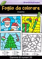 Vorschau - Arbeitsblätter - Foglio da colorare sull'inverno - 4 fogli da colorare (italiano) - Deckblatt