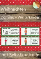 Vorschau - Spiele - Weihnachten - Domino - Winterkinder - Deckblatt