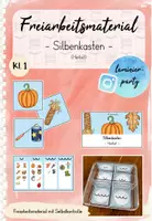 Vorschau - Spiele - Freiarbeit: Silbenkasten - Herbst (Kl. 1) - Deckblatt
