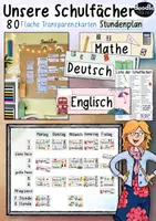 Vorschau - Poster - Stundentransparenz / 👩🏻🏫 Tag / Woche - 200 Transparenzkarten Sparpaket - Seite 1