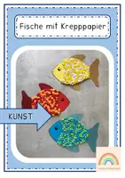 Vorschau - Mal- und Bastelvorlagen - Fische mit Krepppapier - Deckblatt