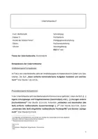 Vorschau - Stundenentwürfe - Unterrichtsentwurf Mathematik Kombinatorik - Deckblatt
