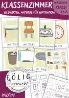 Vorschau - Spiele - Klassenzimmer: Bildkarten, Hefteintrag, Spiele zum Wortschatz - Seite 1